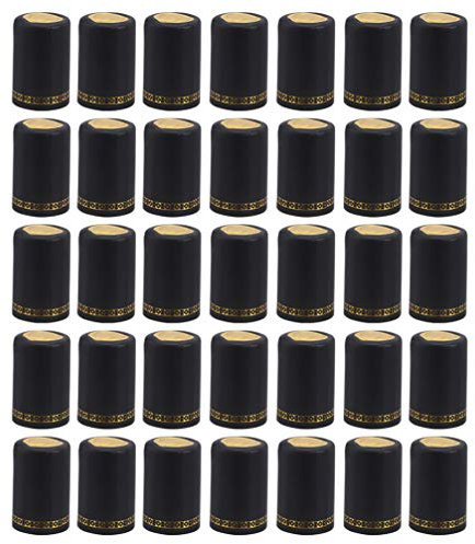 YARNOW Lot de 200 bouchons thermorétractables pour bouteilles de vin rouge Bouchons décoratifs pour bars et maison avec application de chaleur