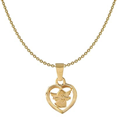 ACALEE Kinder-Halskette mit Herzengel Gold 333 / 8K Kinderschmuck wunderschöner Halsschmuck für Mädchen, zauberhafte Geschenkidee, 50-1012-40 40 cm