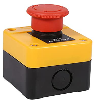 Zerone Interrupteur d'urgence, 1 NO + 1 NC 660V 10A Champignon d'arrêt d'urgence pour Urgence