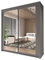 INTERWOOD Modern Full Mirror 2&3 Sliding Doors Wardrobe With Adjustable Shelves, Hanging Rails, Bedroom Furniture (Grey 120cm)