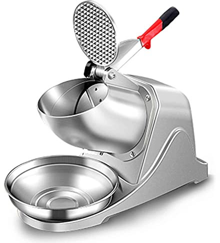 TreeSouth Eiscrusher, Ice Crusher Maschine aus Edelstahl,spritzwassergeschützt und auslaufsicher, Großraumbehälter, 1450 U/min geeignet für Haushalt und Gewerbe, 410 * 210 * 300mm