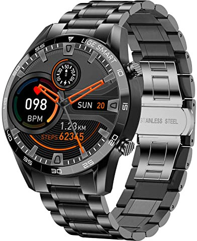 LIGE Smartwatch per Uomo Con chiamata Bluetooth,1,32'' Full Touch Activity Tracker Cardiofrequenzimetro,10 modalità Sportivo Impermeabile 5ATM Fitness Tracker Smartwatch per Android iOS…