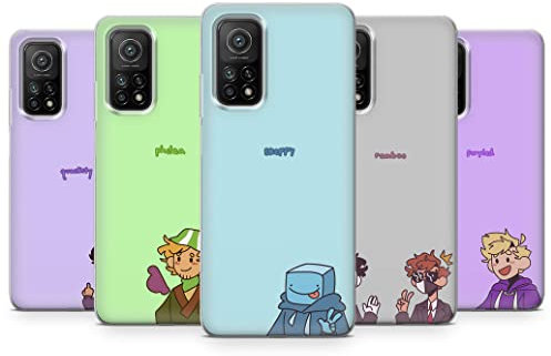 Dream SMP - Cover per smartphone Huawei Skeppy Philza Ranboo viola Quackity Art per P40, P30, P20, P10, P9, Mate 40, Mate 30, Mate 20, Pro, X, Lite (design 1, Huawei P10 Lite)