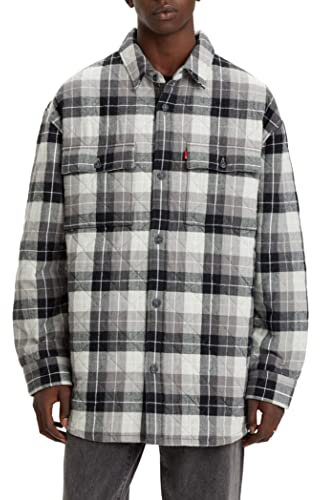 Levi's Herren Bernal Heights Overshirt Hemd, Crenshaw Plaid Bright White, Mehrfarbig, M