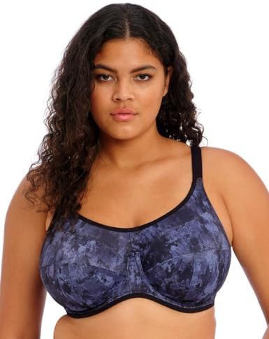 ELOMI Damen Energise Bra Sport-BH, Undurchsichtige, Stormy Haze, 100E