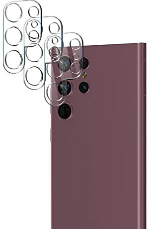Yiunssy [3 Stück Kamera Panzer Schutz Glas für Samsung Galaxy S23 Ultra, Kamera Schutzfolie [Anti-Kratzen] [Hüllenfreundlich] Kameraschutz Transparentes Schutzglas für Samsung Galaxy S23 Ultra