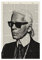 Schwarz-Weiß-Poster von Karl Lagerfeld Fashionista, Leinwand-Poster, Wandkunst, Dekoration, Bild für Wohnzimmer, Schlafzimmer, Dekoration, Rahmen-Stil, 20 x 30 cm
