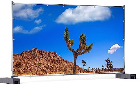 Wallario XXL Outdoor-Poster für Garten oder Balkon Palmlilie im Nationalpark Yucca Valley Wüstenlandschaft, Motivbanner Größe: ca. 340 x 173 cm, Outdoor-Bild