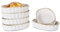 ONTUBE 4 oz Ramekins -Porcelain Oval Shape Ramekins for Creme Brulee Dishes,Dipping Sauces,Baking Pudding Cups, Souffle Dish,Oven Safe,Set of 6 (Brown/White)