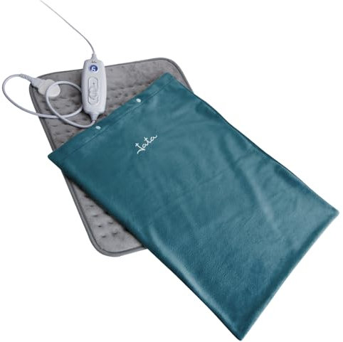JATA JCAE5422 - Manta Electrica, Almohadilla Térmica, Almohadilla De Calefacción Eléctrica Con Apagado Automático. 6 Temperaturas. 40 x 30 cm. Manta para Espalda, Cuello, Hombros, Vientre y Lumbar
