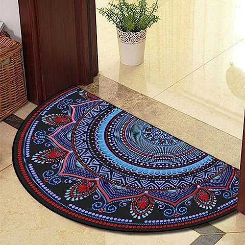 Guest Ruyunlai Felpudos Entradas Casa Graciosos Semicircular Alfombra Goma Recibidores Decoracion Casa Original Azul Fluorescente 40x60cm