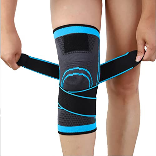 NuCamper Kniebandage Knieschoner Kniestütze für Damen/Männer Komprimierte mit Patella-Gel Polster Feder Seitlichen Stabilisatoren für Kraftsport Lindert Knieschmerzen, Meniskusriss, ACL, Arthritis