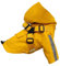 Hunde-Regenmantel mit Geschirr, verstellbarer Kordelzug, wasserdicht, mit Kapuze, Haustierponcho mit reflektierenden Streifen für kleine, mittelgroße Hunde, Größe XL, Gelb
