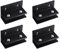TopHomer Lot de 4 pinces de fixation pour panneau de verre, clips en verre noirs en forme de F, réglables de 8 à 10 mm, support d'étagère en verre pour chambre à coucher, salle de bain et cuisine
