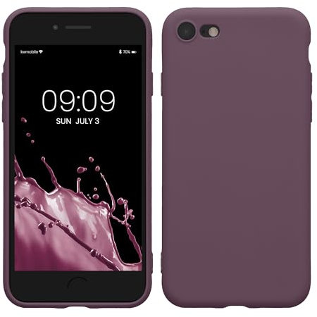 kwmobile Handyhülle kompatibel mit Apple iPhone SE (2022) / iPhone SE (2020) / iPhone 8 / iPhone 7 Hülle - Handy Case aus weichem Silikon in Helle Iris