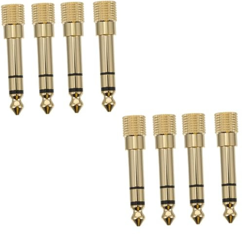 Housoutil 8 Stück Hochfrequenz Adapter Headset Adapter Kopfhörer Klinken Audio Kupfer Kopfhörer Vergoldeter Kopfhörer 35 Mm Auf 63 Mm