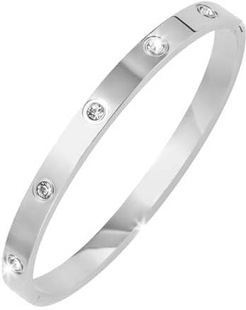 MILAKOO Gold Bracelets for Women Tennis Bracelets Bangle Bracelets Plated Oval Cuff for Wedding Gift