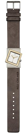 Rolf Cremer | Damenarmbanduhr Turn S 507755 in Grau mit Silber goldenem Edelstahlgehäuse und vergoldetem Zeigern | Dornverschluss in Silber | Silbernes Ziffernblatt | Wasserresistent