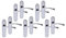 HANDLEZONE® 5 Pairs Lobo Polished Chrome Lever Latch Door Handle Set on Long Backplate, for Internal Doors