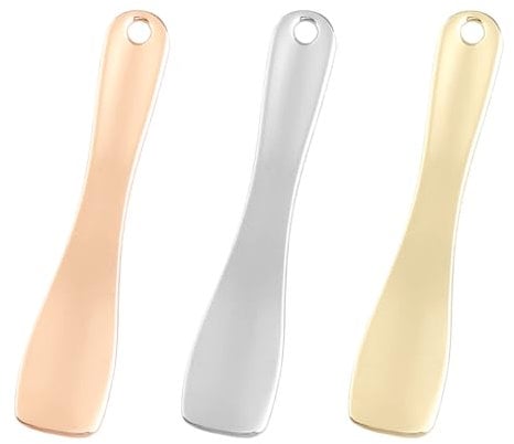 GroveEss 3PCS Metal Makeup Spatula,Skincare Cosmetic Spoon Set,Beauty Scoop Facial Cream Mask Stick Applicator Tool for Eye Cream Face Cream DIY Mask Mix Sampling