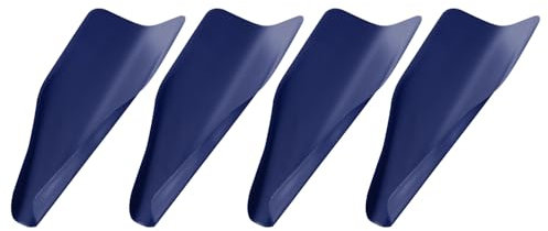 sourcing map 4pcs Draining Tool Oil Funnel 14.8 x 6.9 Soft Leather Flexible Reusable Drain Oil Funnel for Trucks Motorcycles Automobiles, Blue
