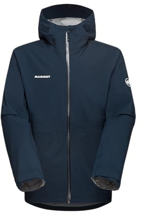 Mammut Linard Guide HS Hooded Jacket Men Herren Hardshell Wanderjacke Black/deep Teal blau