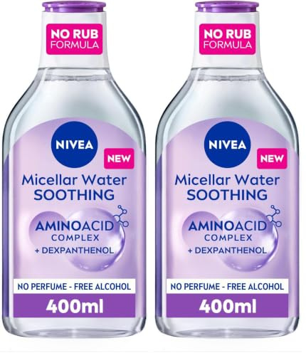 Nivea All Skin Type Make-Up Remover Micellar Water, 400 ml (Pack of 2)
