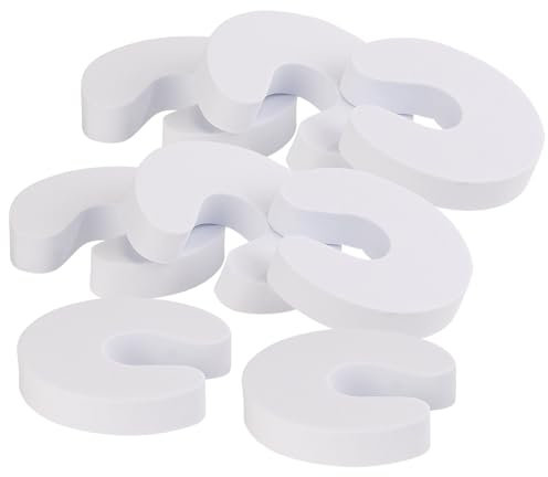 infactory Klemmschutz Tür: 8er-Set Schaumstoff-Türstopper, Klemmschutz, weiß (Türen Schaumstoff, Fingerklemmschutz)