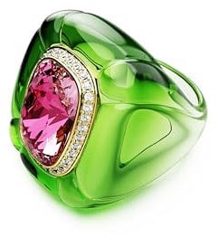 Swarovski Bague cocktail Dulcis, Taille coussin, Pavé, Multicolore