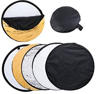 5-in-1 Faltbarer Runder Lichtreflektor 80cm aus Gewebe und Stahl