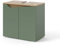 Vicco Waschbeckenunterschrank Marelle, Grün/Anthrazit, 60 x 57.5 cm mit 2 Türen