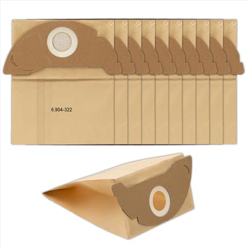 Sacchetti Aspirapolvere Compatibili Con Aspirapolvere Karcher WD2 - WD3 - Set da 8 Pezzi - Filtraggio Efficiente - Alta Resistenza - Materiale Ecologico
