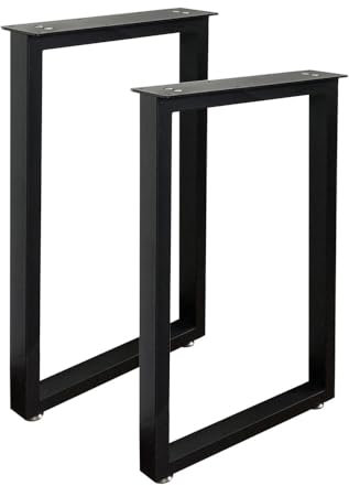 Jahof Tischbeine Metall Schwarz 70 cm, Rechteckige Tischgestell Verstellbar, Heavy Duty Industrielle Tischkufen für Esstisch, Schreibtisch, 2 Stück (H70 x B50 cm)