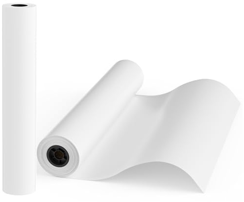 Transparentpapier Rolle, Pauspapier 46m x 61cm, Schnittmusterpapier 80g/m², Zeichnen Architektenpapier, Tracing Paper, Zeichenpapier 2Rolle