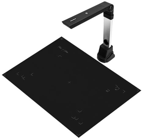 Scanner de Documents Professionnel A4, Capteur CMOS 8MP, Résolution 3264x2488, OCR Intelligent, Mise au Point Fixe, 6 LED, Base Pliable, Compatible Windows