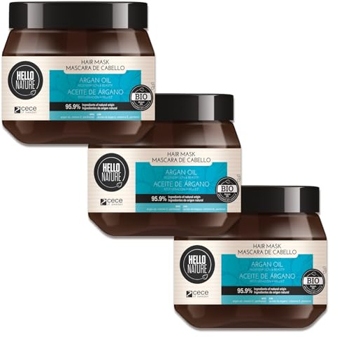 P-Beauty Naturkosmetik Haarmaske mit Argannöl - Haarkur für trockenes & geschädigtes Haar - Maske für Intensivpflege & Tiefenreparatur - Haarpflege Kur für Glanz - Ohne Silikone & Parabene (3x250ml)