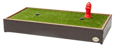 Porch Potty Premium automatisches Hundeklo mit Rasen aus Synthetik in Braun