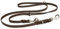 CopcoPet Hundeleine aus Fettleder 3m x 10mm Braun – 3-Fach verstellbar, geflochten – Mit Chrombeschlägen – Grifffest, robust – Umhängeleine für kleine Hunde, ideal für Spaziergang, Training
