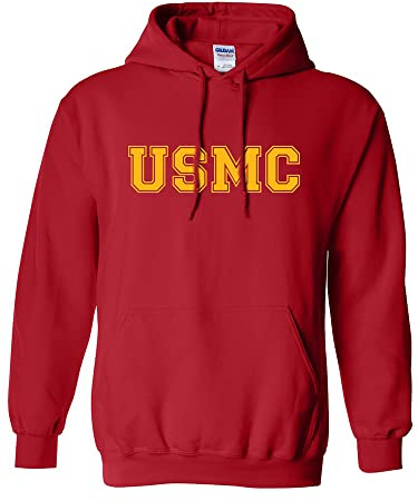 zerogravitee USMC Athletic Gold Kapuzen-Sweatshirt für Erwachsene