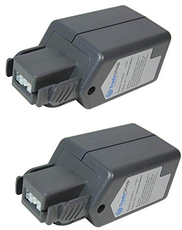 2X Trade-Shop Premium Akku 18V 2000mAh Li-Ion ersetzt Wolf Power Pack 3, 7420072, 7420090, 7420096 für Rasentrimmer LI-ION Power GT 815, GTB 815, Akku-Heckenschere LI-ION Power HSA 45 V (7420000)