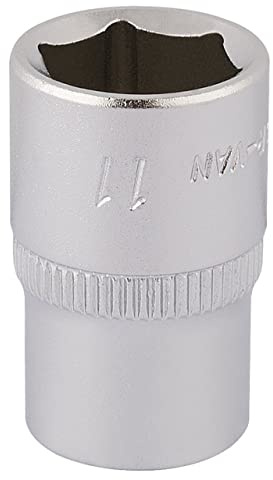 Draper 11100 Elora Hexagon Socket, 1/4 Square Drive, 11mm