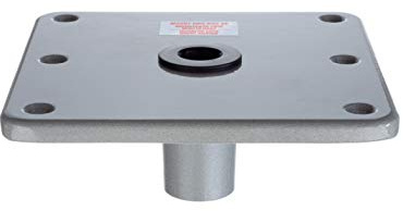 Attwood SP-67749 Swivl-Eze Lock'N-Pin aluminium båtsäte piedestal montering – 7 tum x 7 tum bas, 3/4 tum