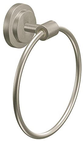 Moen DN0786BN Iso Bathroom Hand Towel Ring, Brushed Nickel