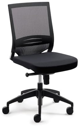 Mayer Sitzmöbel Drehstuhl MYoptimax Ohne Armlehne, Netzrücken Rot, Polstersitz Schwarz