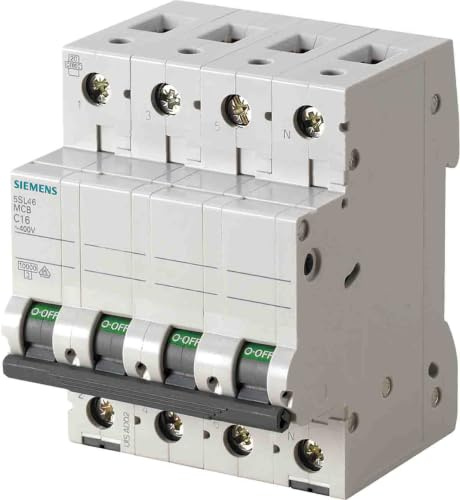 Siemens 5SL4 Miniaturüberlastschalter Typ C, Pol 3-polig 10A 400V ac, Abschaltvermögen 10 kA SENTRON 72 V dc