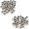 Trimming Shop Leather Rivets 100 Set Double Cap Rivets Tubular Metal Studs for DIY Crafts, Handbag, Belts, Purses, Bags, Shoes, Clothing, Repair & Replacement, 7mm, Silver