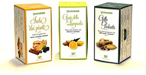 TRIS DI TISANE ALLO ZENZERO REGINA DI FIORI 3 confezioni assortite