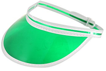 HENBRANDT Green Poker/Golf Visor Unisex Adult Size Fancy Dress Accessory for Men and Women