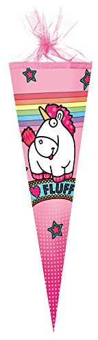 Nestler Schultüte Fluffy Minions Zuckertüte Schulanfang Einschulung Schule: Größe: 50cm rund