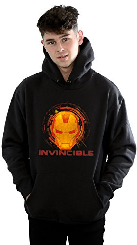 Marvel Men's Avengers Iron Man Invincible Hoodie Black X-Large